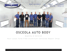 Tablet Screenshot of osceolaautobody.com